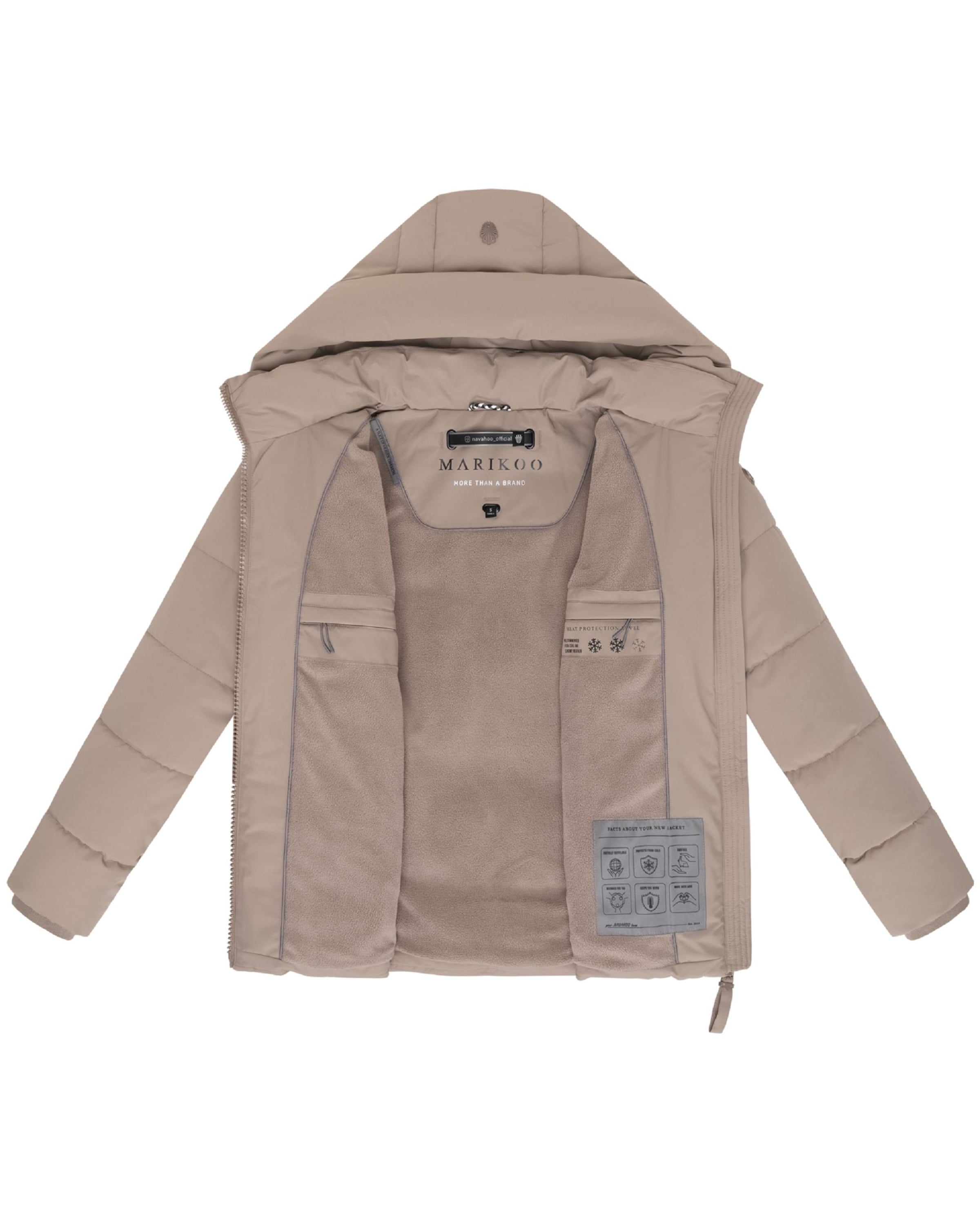 Veste d’hiver 'Kuschelnasee 16' MARIKOO en marron