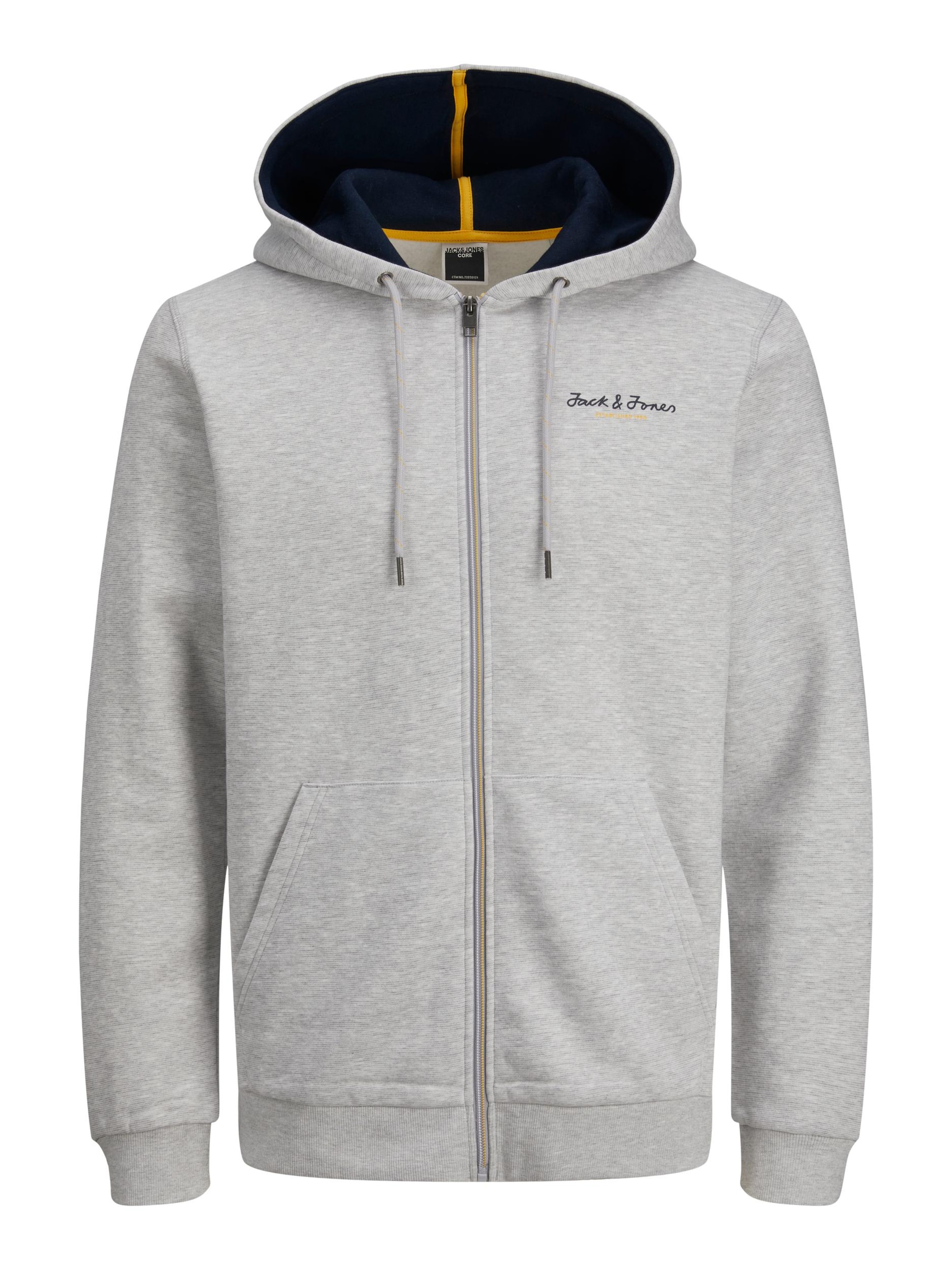 JACK & JONES Bluza rozpinana 'Berg' w kolorze szary: przód