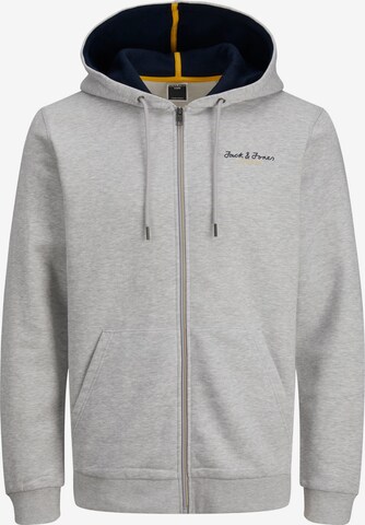 JACK & JONES Sweatjacke 'Berg' in Grau: predná strana