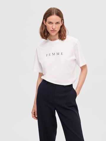 SELECTED FEMME Μπλουζάκι 'VILJA' σε λευκό: μπροστά