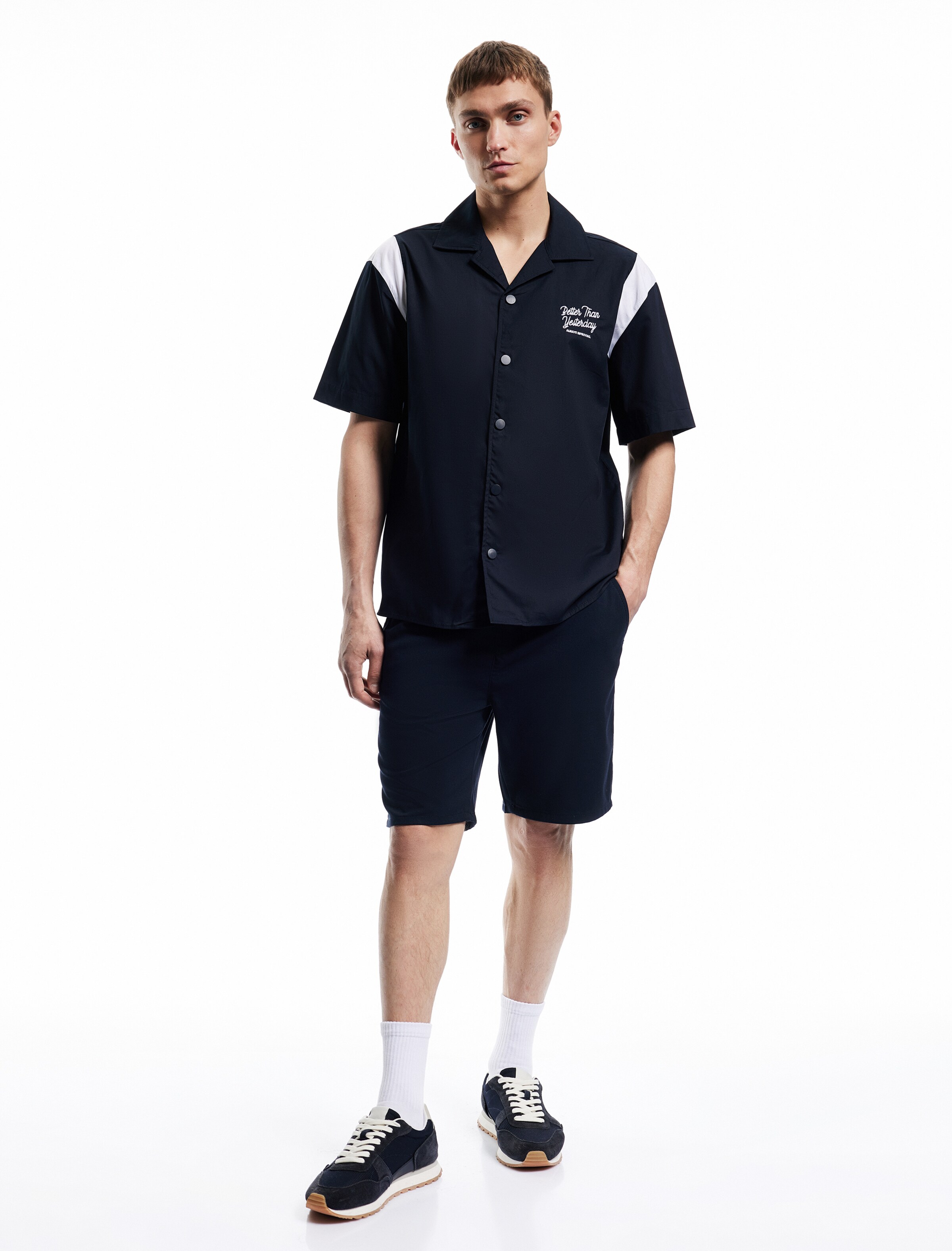 Koton Comfort fit Button Up Shirt in Blue: front