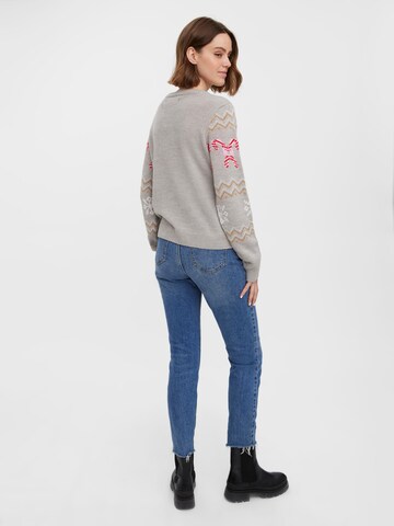 VERO MODA Sweater 'CANDY CANE' in Grey