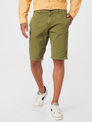 TOM TAILOR Regularen Chino hlače | zelena barva: sprednja stran