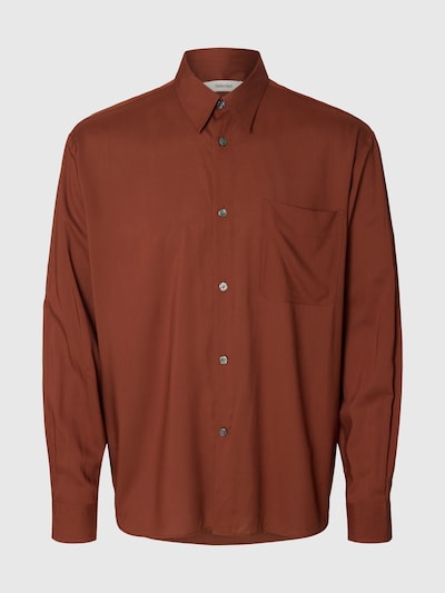 SELECTED Chemise en L en rouge rouille, Vue avec produit