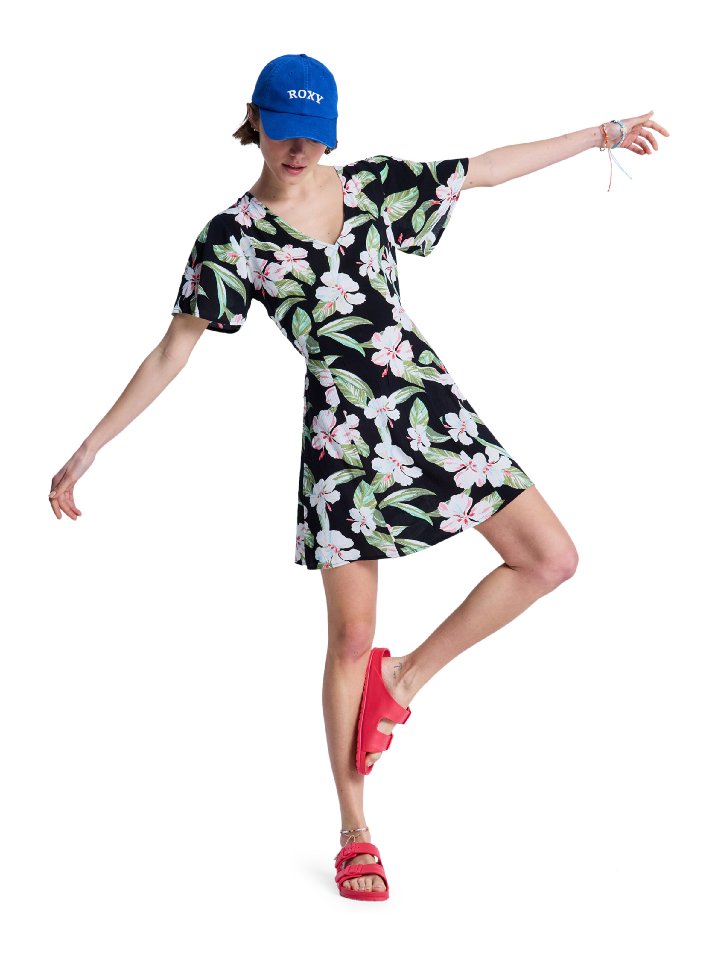 ROXY Kleid 'Fresh Breeze Mini' in Schwarz