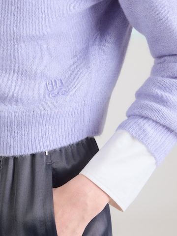 HUGO Вязаная кофта 'Sfebra' в Лиловый