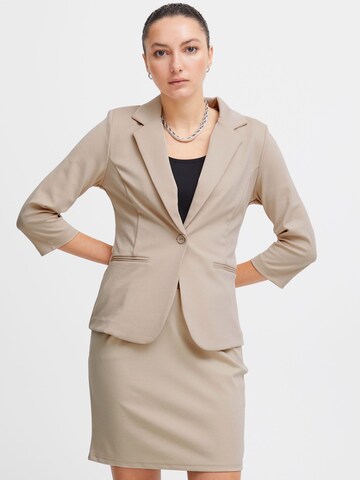 ICHI - Blazer 'Kate' en beige: frente