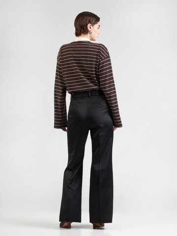 Wide leg Pantaloni con piega frontale di & Other Stories in nero