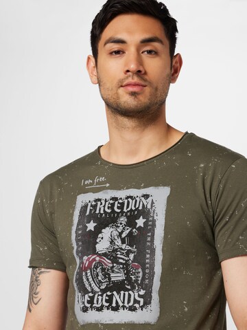 Key Largo T-Shirt 'EVIL' in Grün