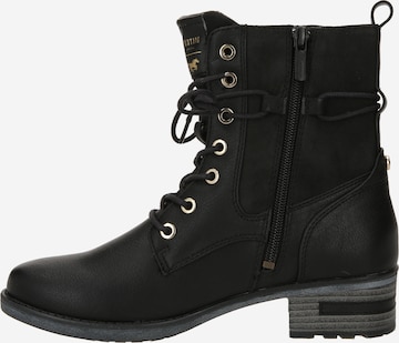 MUSTANG Lace-Up Ankle Boots in Black