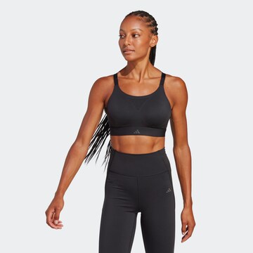 Bustier Soutien-gorge de sport 'Tailored Impact High-Support' ADIDAS PERFORMANCE en noir : devant