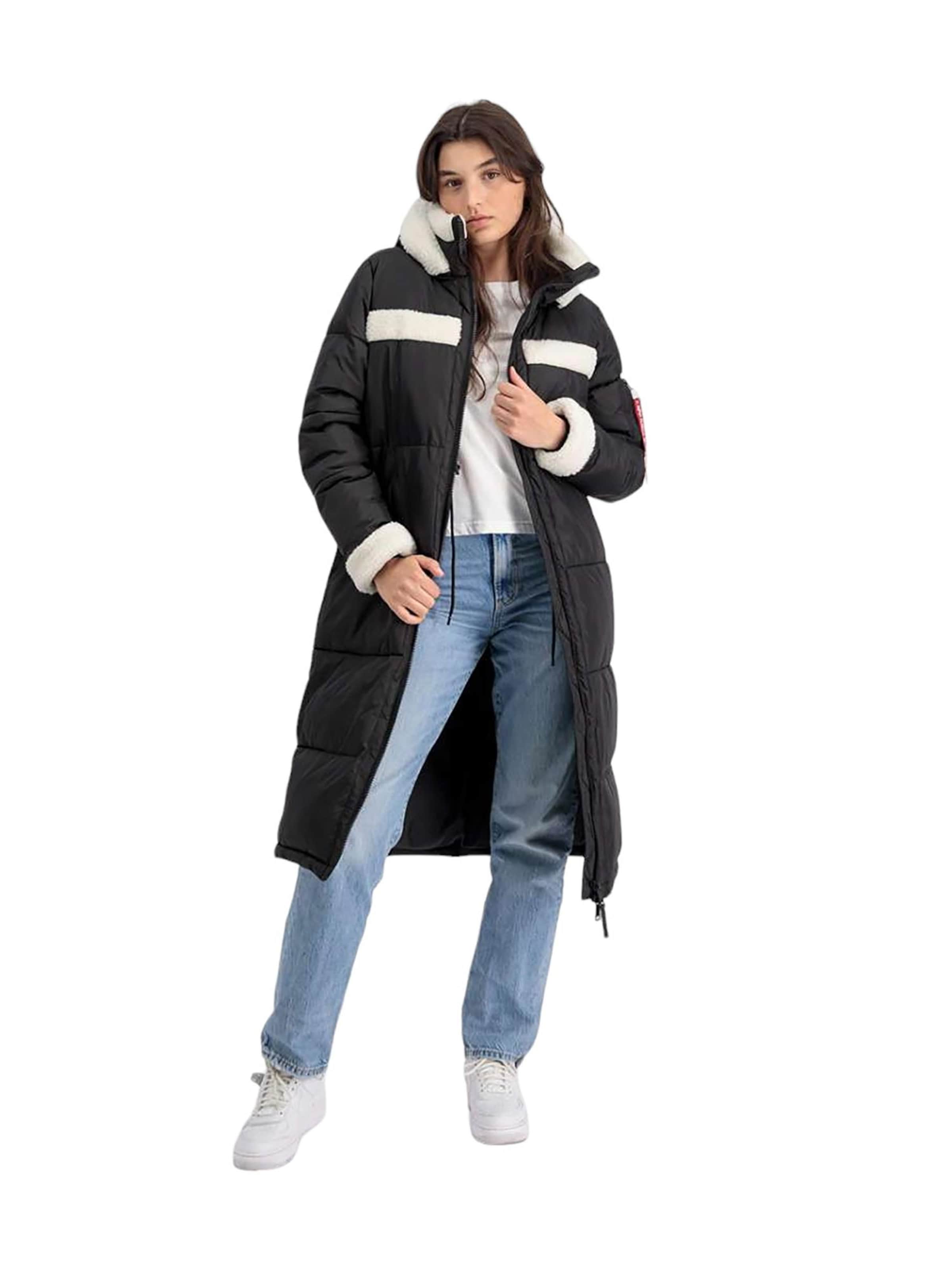 ALPHA INDUSTRIES Winter Parka 'ZH' in Black: front