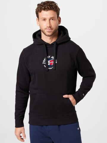 Sweat-shirt Tommy Jeans en noir : devant