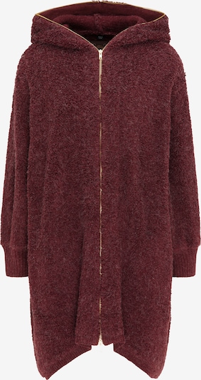 Cappotto in maglia taddy di colore rosso scuro, Visualizzazione prodotti