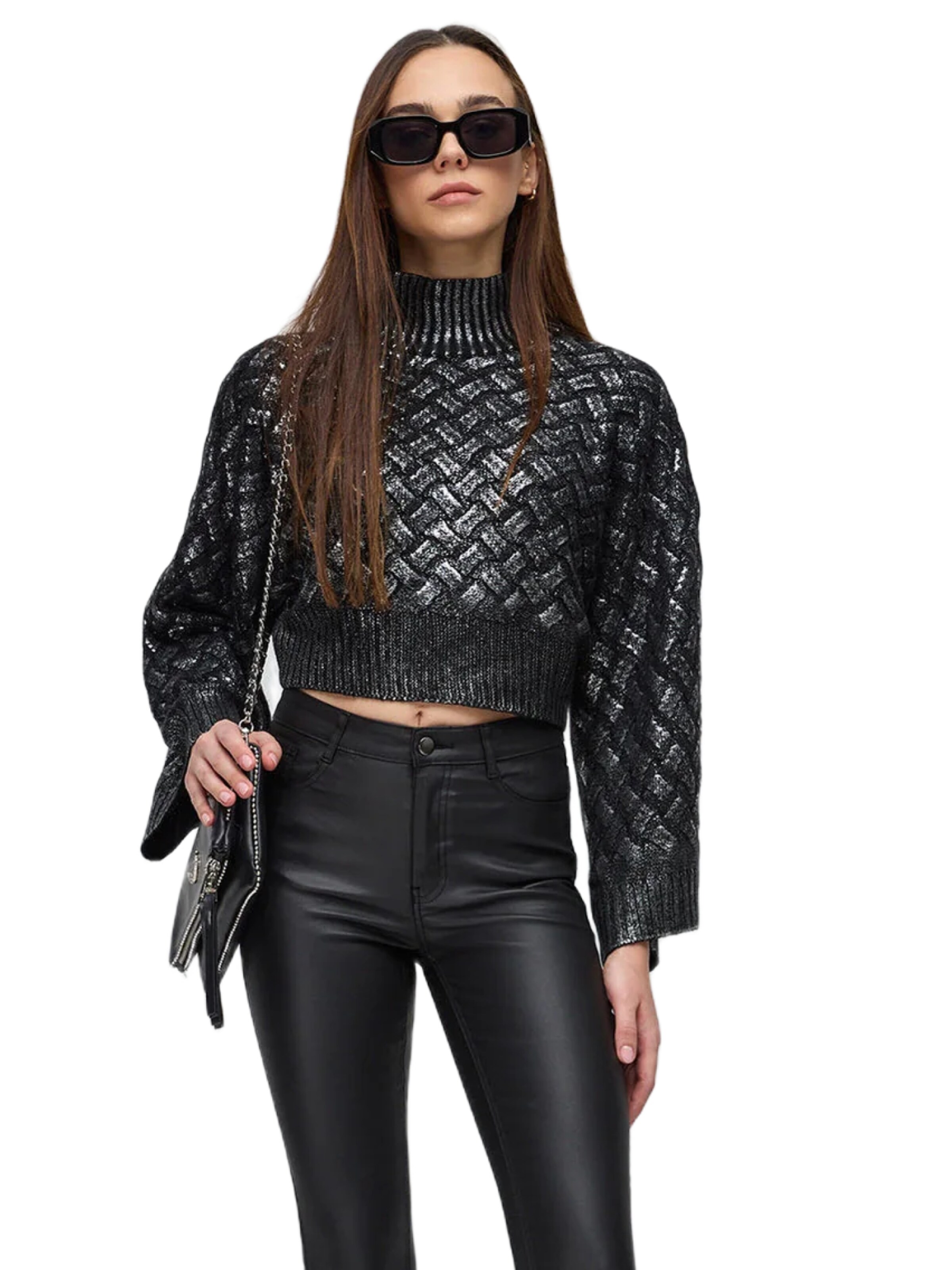 No Matter What Sweater in Black: front