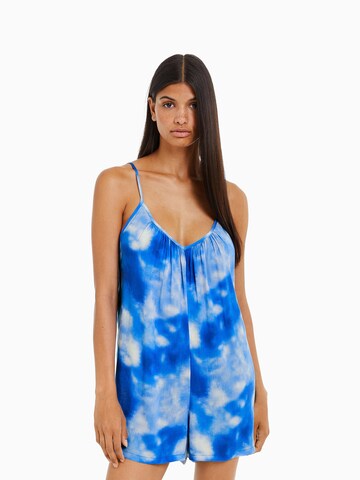 Bershka Jumpsuit in Blauw: voorkant