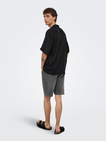 Only & Sons Comfort Fit Πουκάμισο 'ONSLAURENCE' σε μαύρο