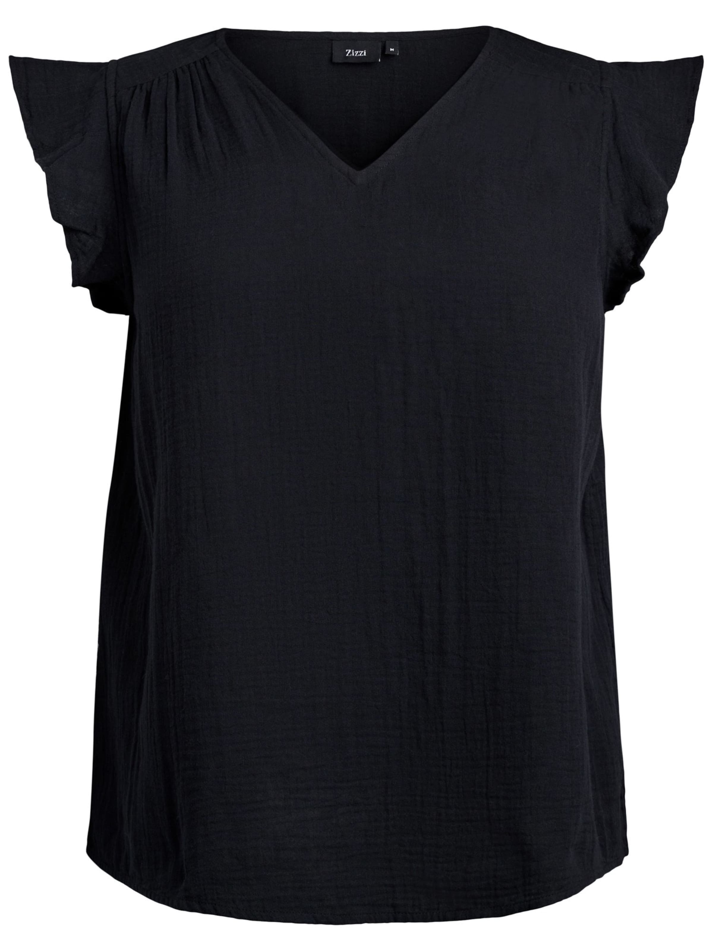 ZizziBluza &#x27;Vvivu&#x27; - crna boja: prednji dio