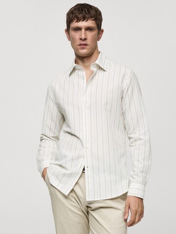 MANGO MAN Regular fit Overhemd 'Elda' in Wit: voorkant