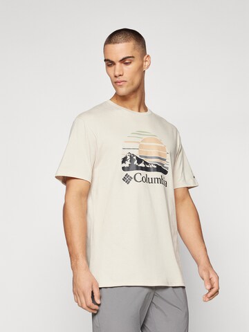 Tricou funcțional 'Path Lake' de la COLUMBIA pe bej: față