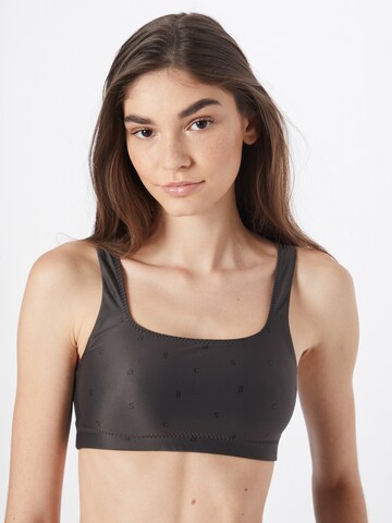 Casall Bralette Sports Bra in Grey: front