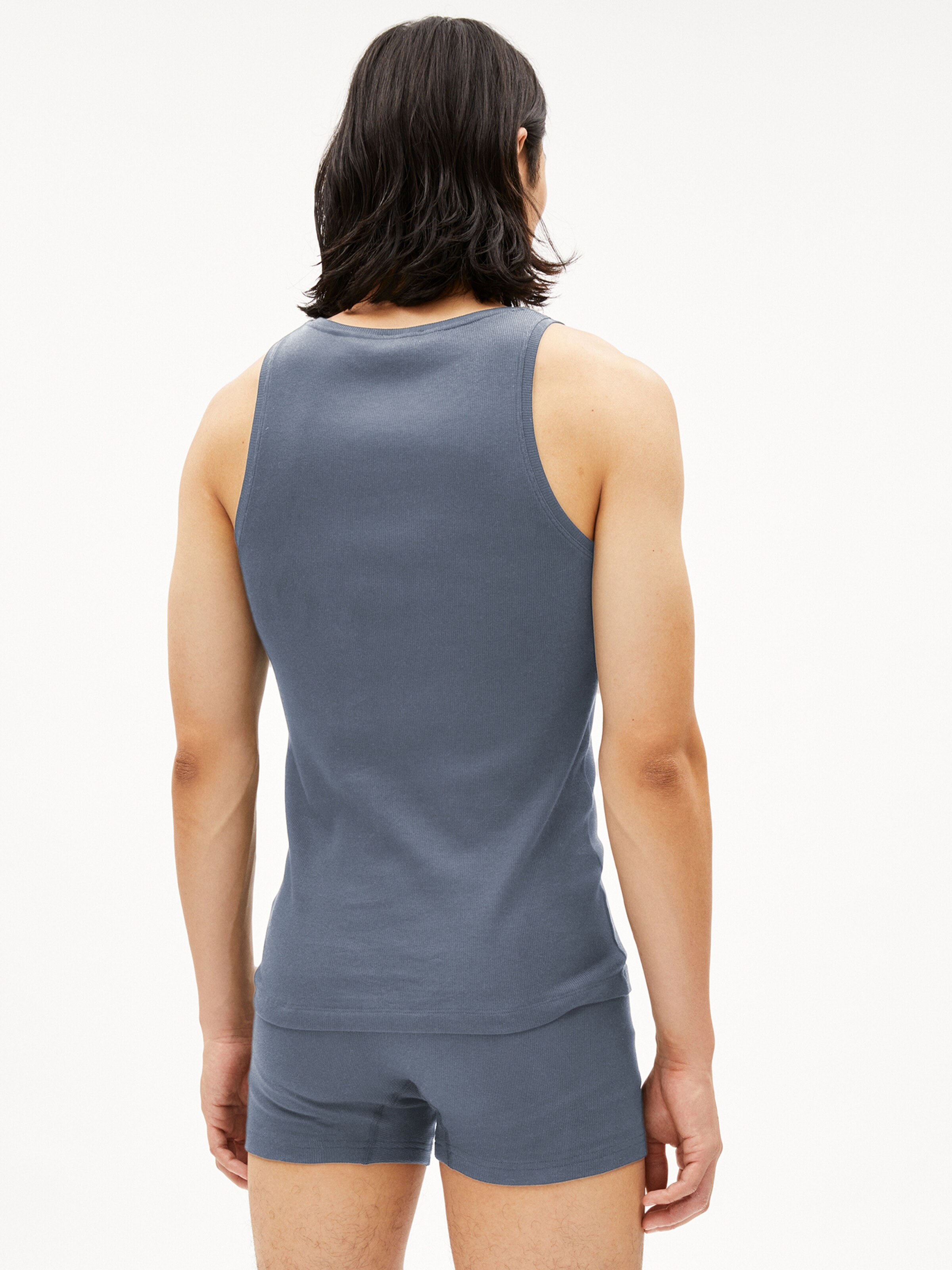 ARMEDANGELS Undershirt ' JAANNO RIB ' in Blue: front
