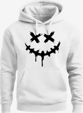 Neverless Sweatshirt 'Smile Face' in White: front