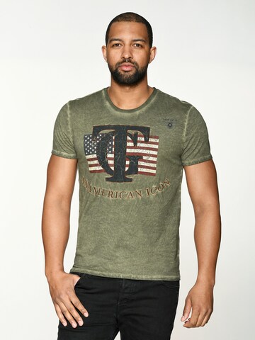 TOP GUN Shirt in Groen: voorkant