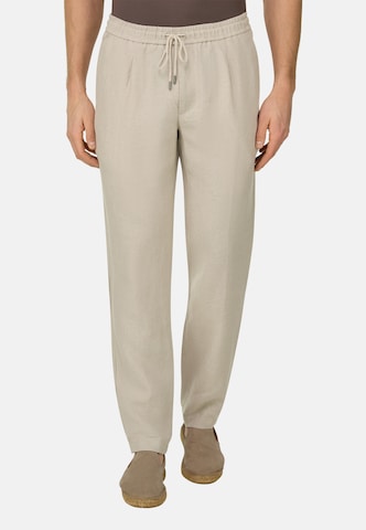 Effilé Pantalon à pince 'City' Boggi Milano en beige : devant