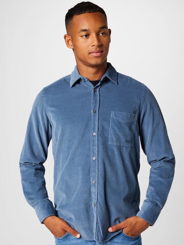 BOSS Orange Regular fit Button Up Shirt 'Relegant' in Blue: front