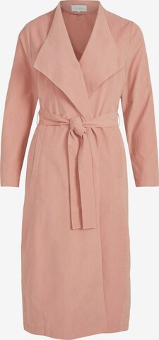 VILA Ανοιξιάτικο και φθινοπωρινό παλτό σε ροζ: μπροστά
