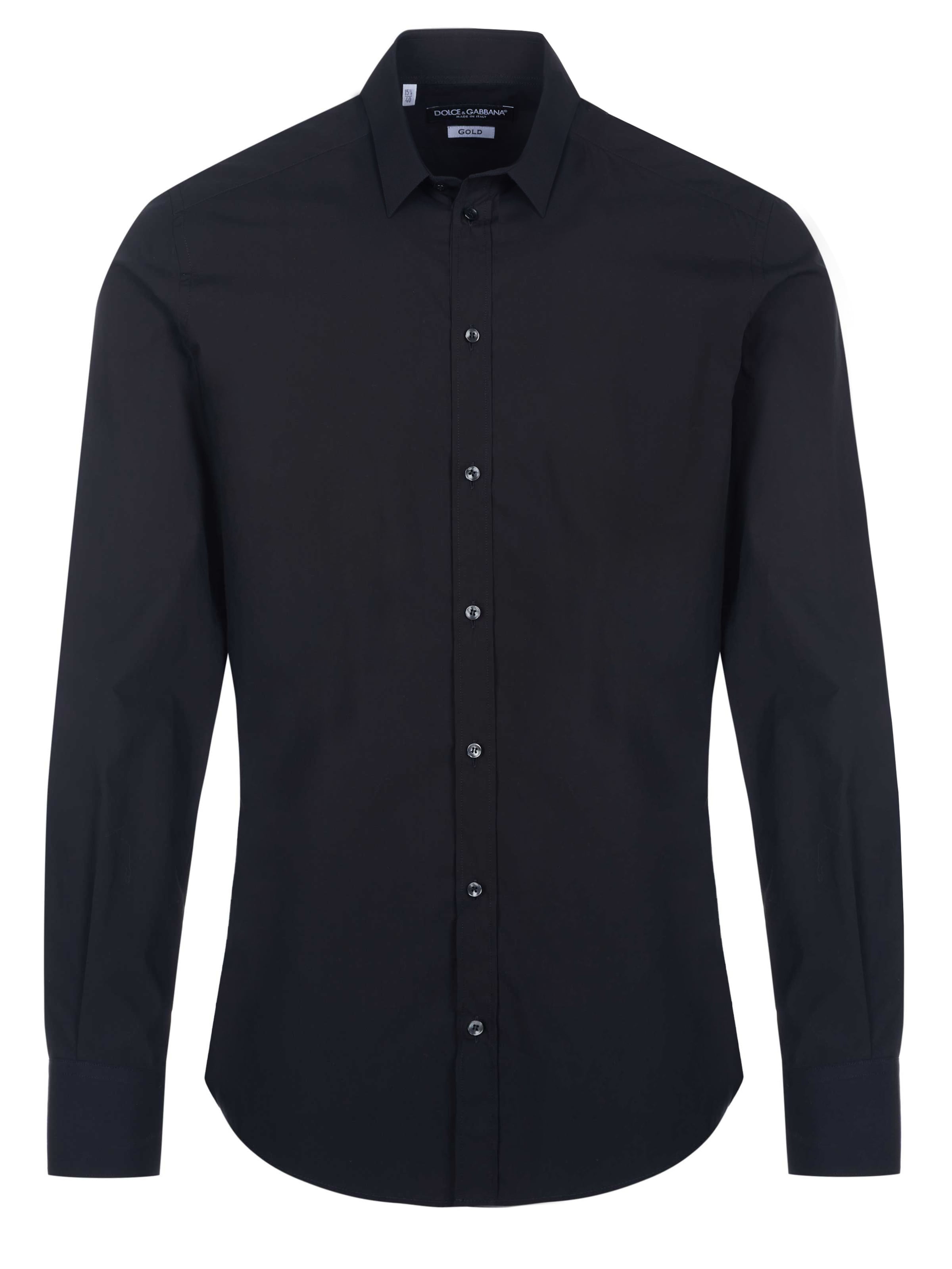DOLCE & GABBANA Button Up Shirt in M-L in Black, Item view