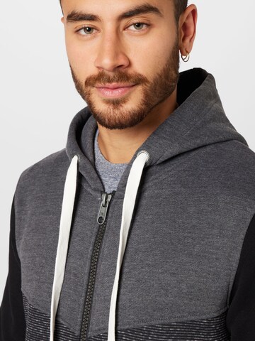 TOM TAILOR - Sudadera con cremallera en gris