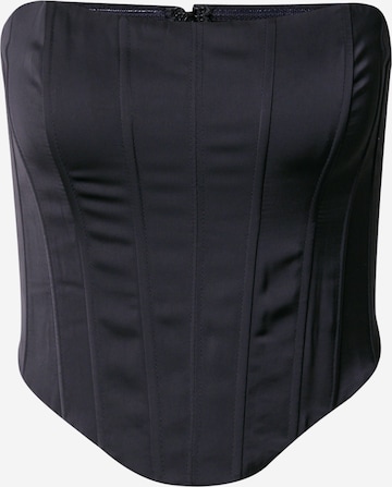 Misspap Top in Black: front