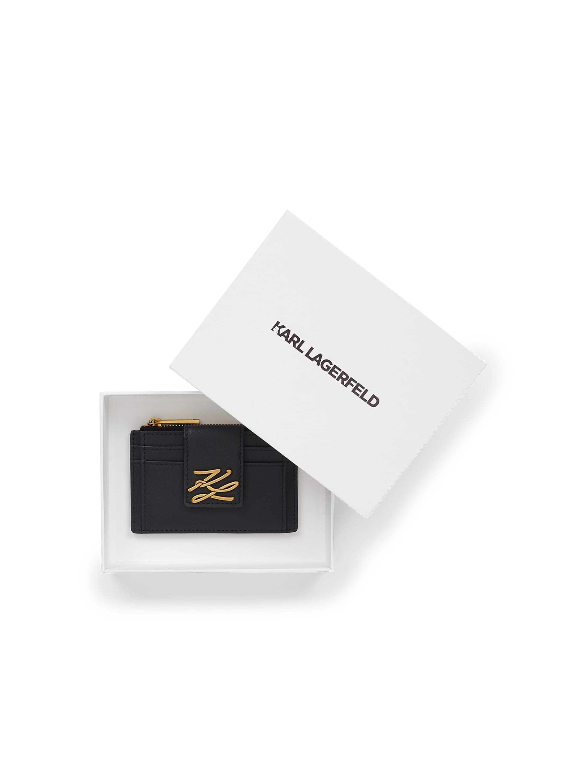 Karl Lagerfeld - Estojo ' K/Autograph Kartenetui mit Reißverschluss ' em preto