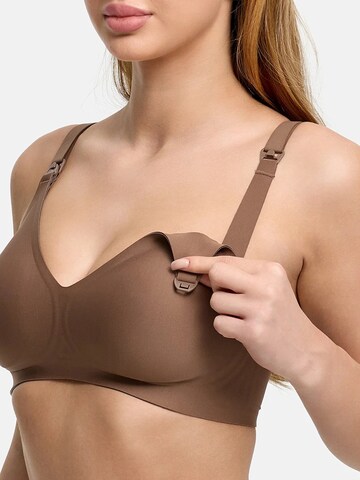 cfab (formerly creamy fabrics) - Bustier Sujetador 'Comfort Maternity Still-BH ohne Bügel' en marrón