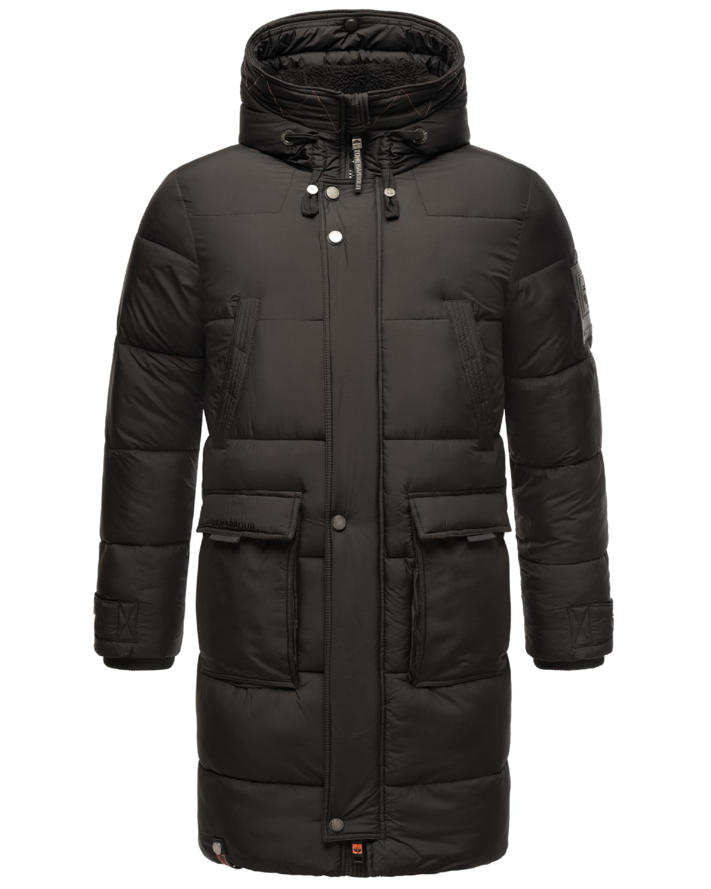 STONE HARBOUR Winterparka &#x27;Beviis&#x27; in Zwart: voorkant
