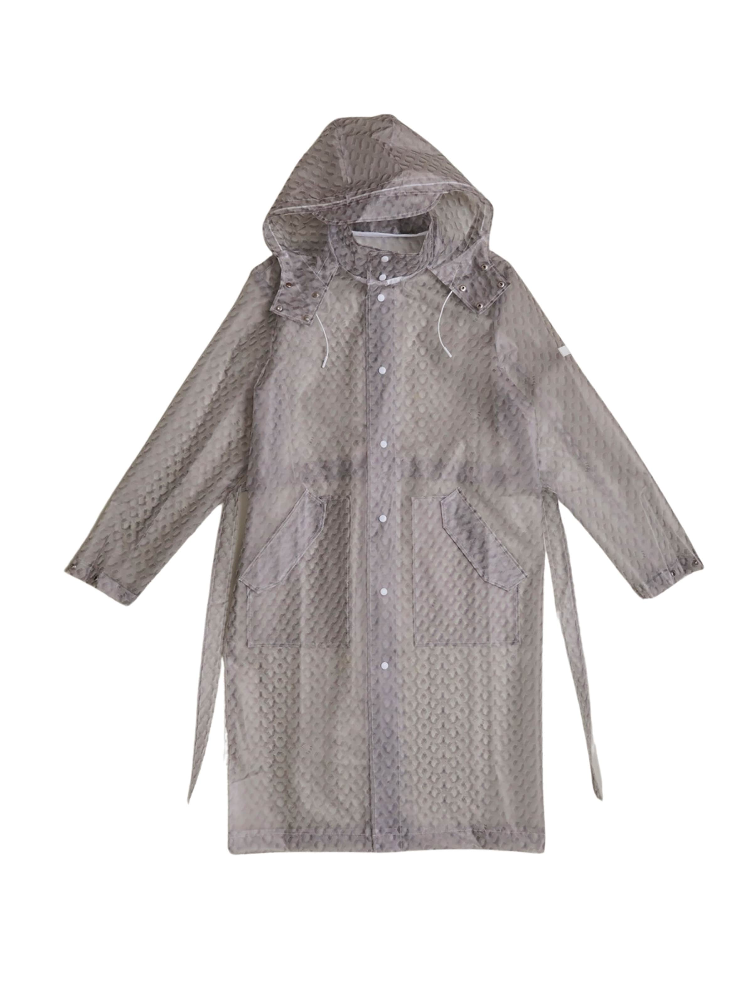 THE ODDS Functionele mantel 'Print Raincoat/ LMTD edition' in Wit: voorkant