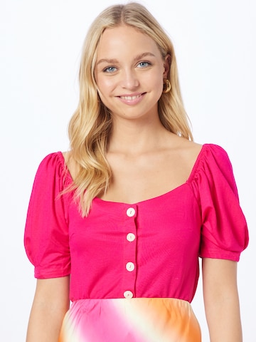 Warehouse - Blusa em rosa: frente