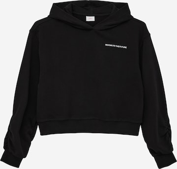 s.Oliver Sweatshirt in Schwarz: predná strana