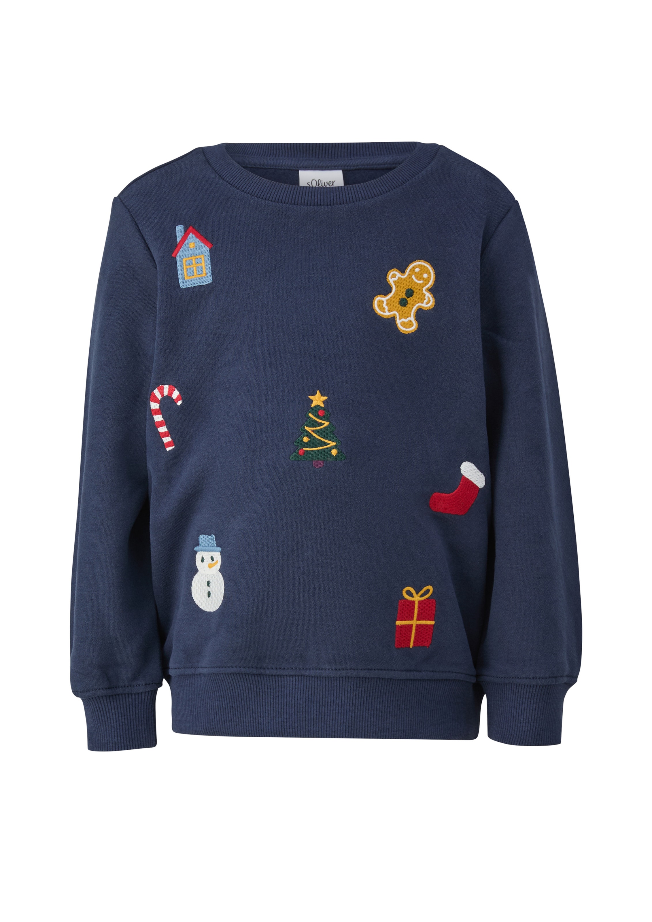 s.Oliver Sweatshirt in Blauw: voorkant