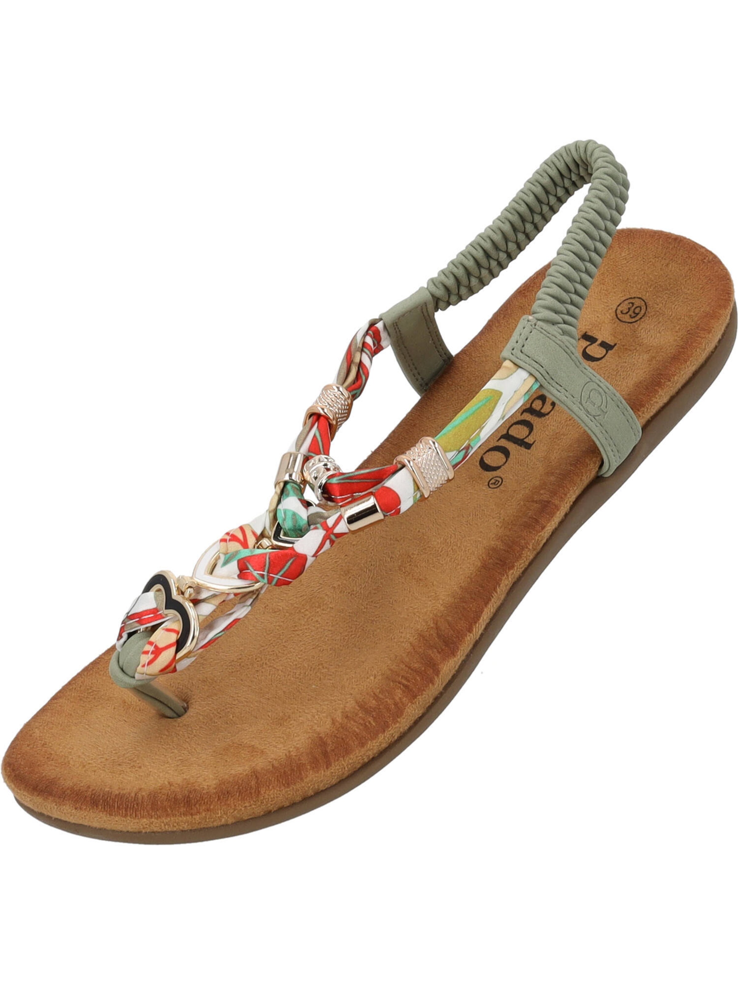 Palado by Sila Sahin Zehentrenner 'Jurte' in Grün: Vorderseite