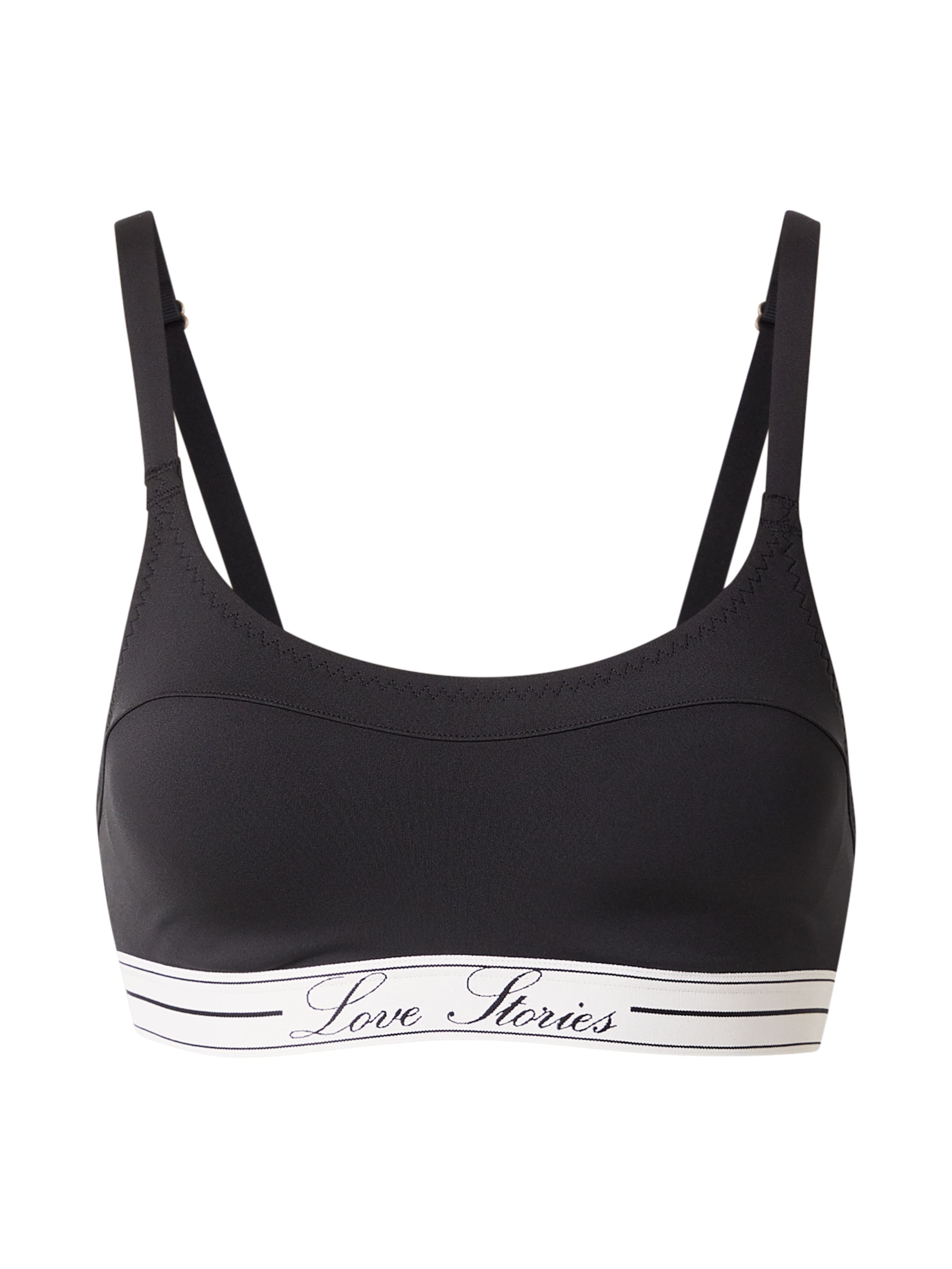 melns LOVE Stories Bezvīļu Krūšturis 'Tori': no priekšpuses