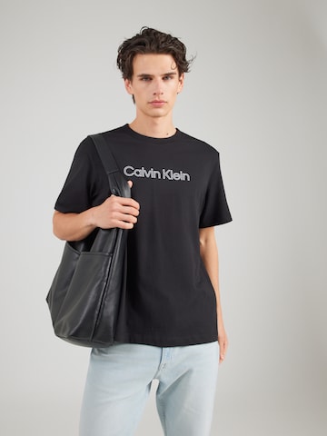 Calvin Klein Jeans Regularen Majica | črna barva: sprednja stran