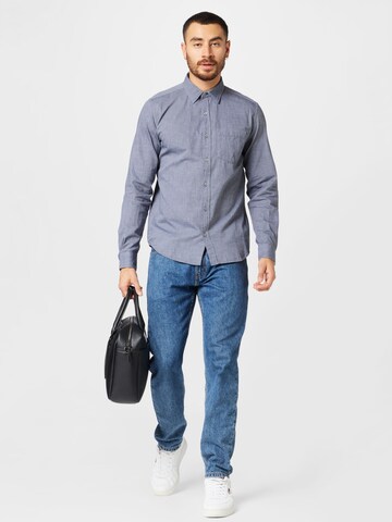 s.Oliver Regular fit Button Up Shirt in Blue