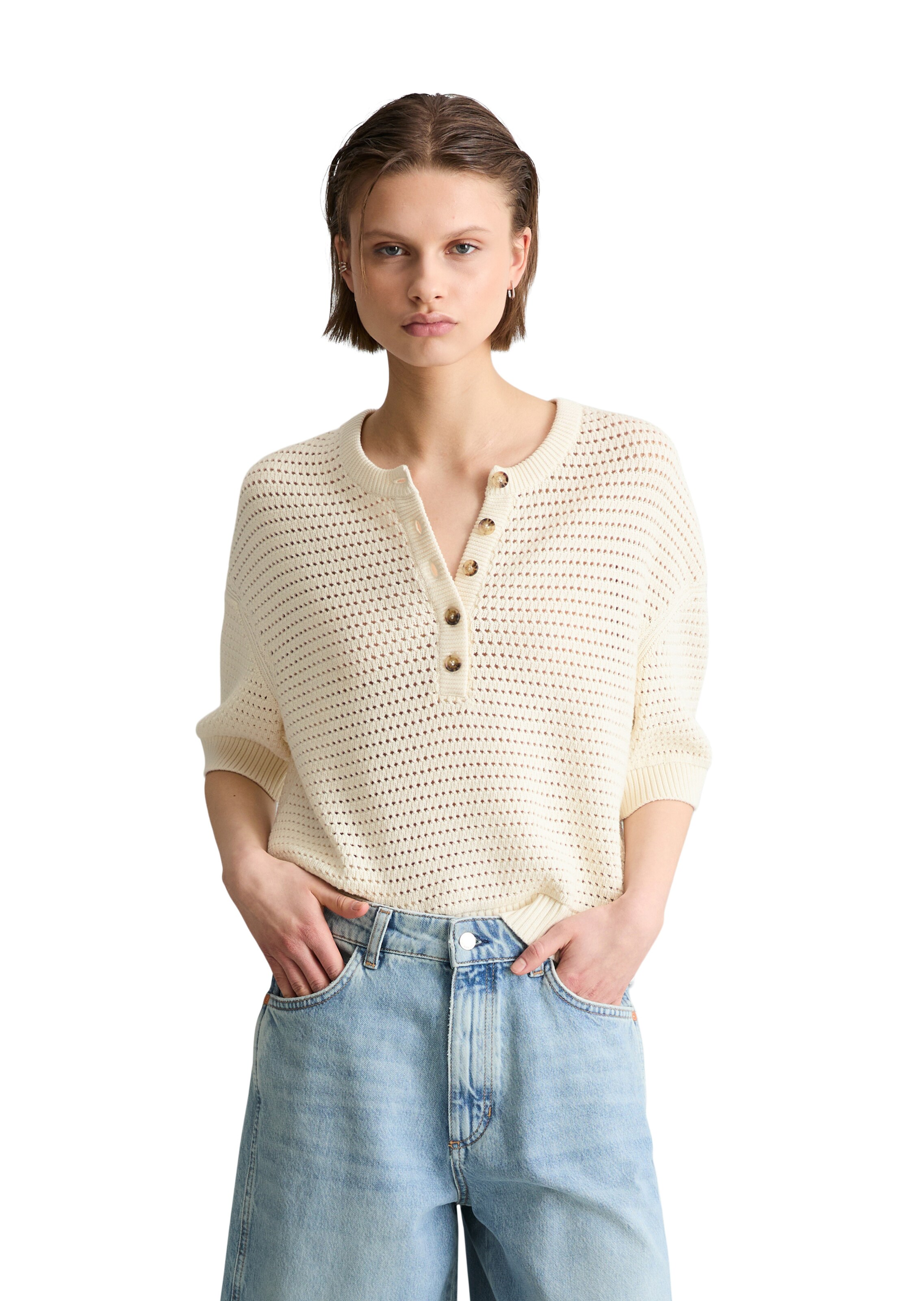 Pull-over Marc O'Polo DENIM en beige : devant