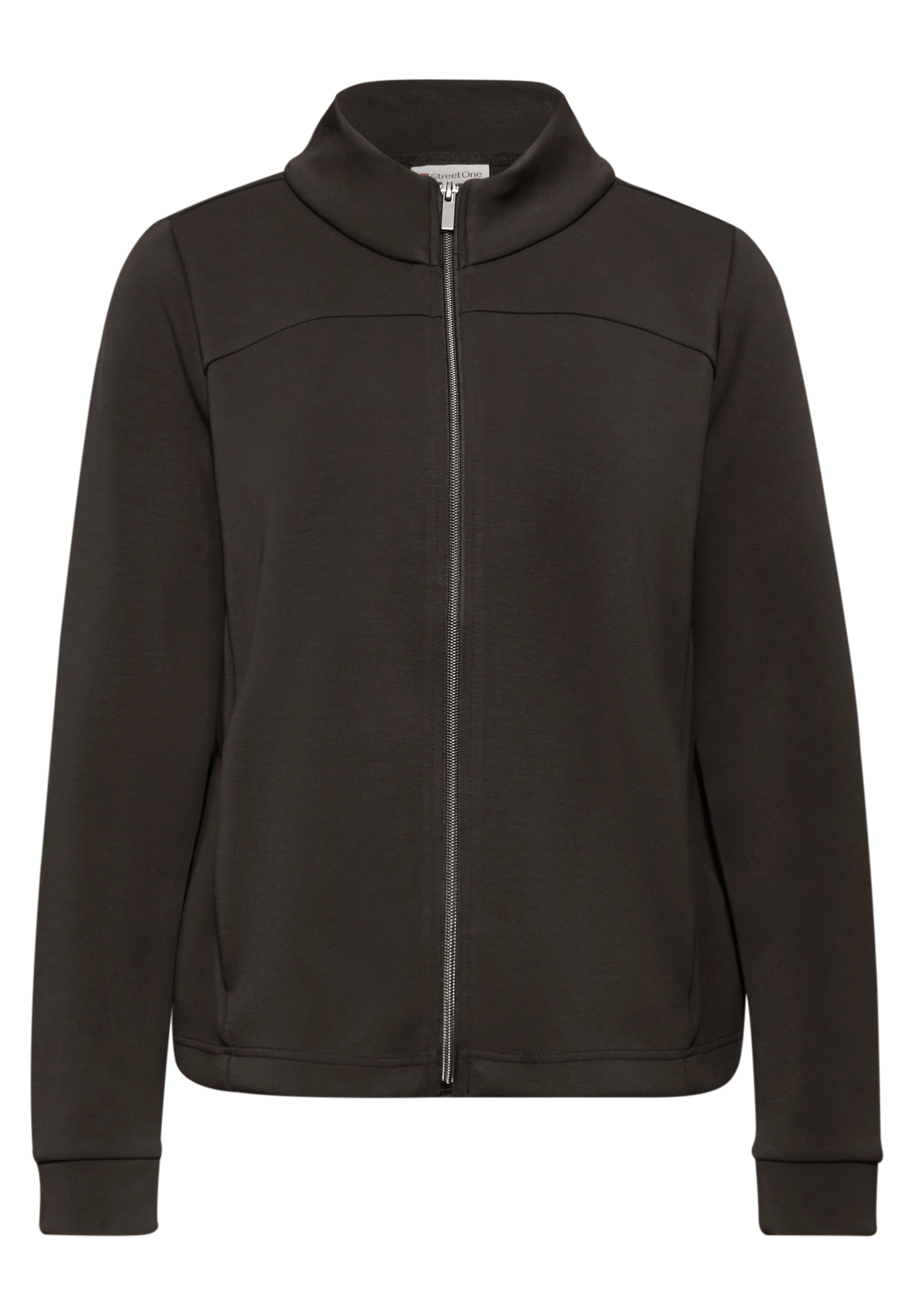 STREET ONE Sweatjacke in Braun: Vorderseite