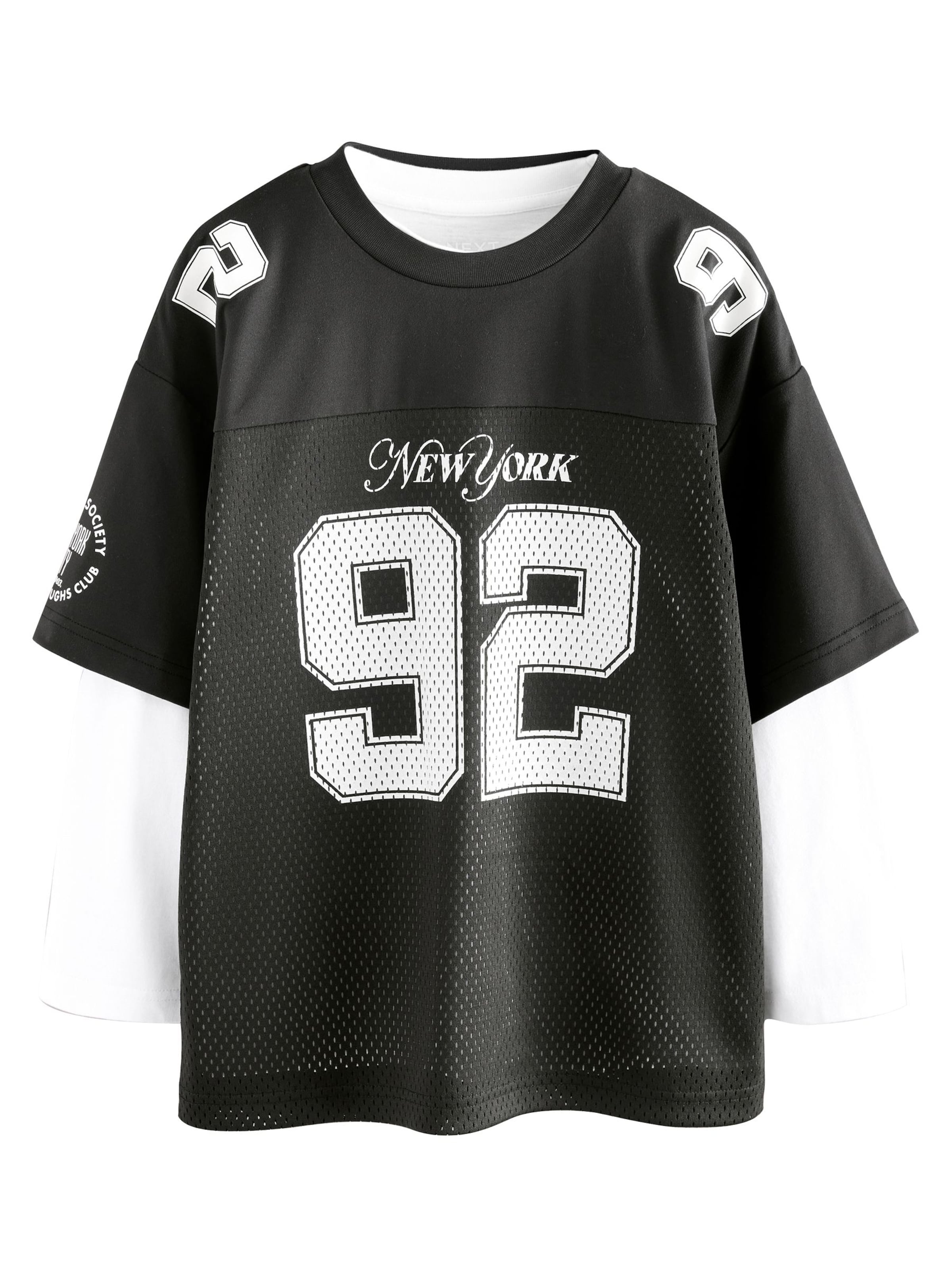 Next Shirt 'Varsity' in Black: front