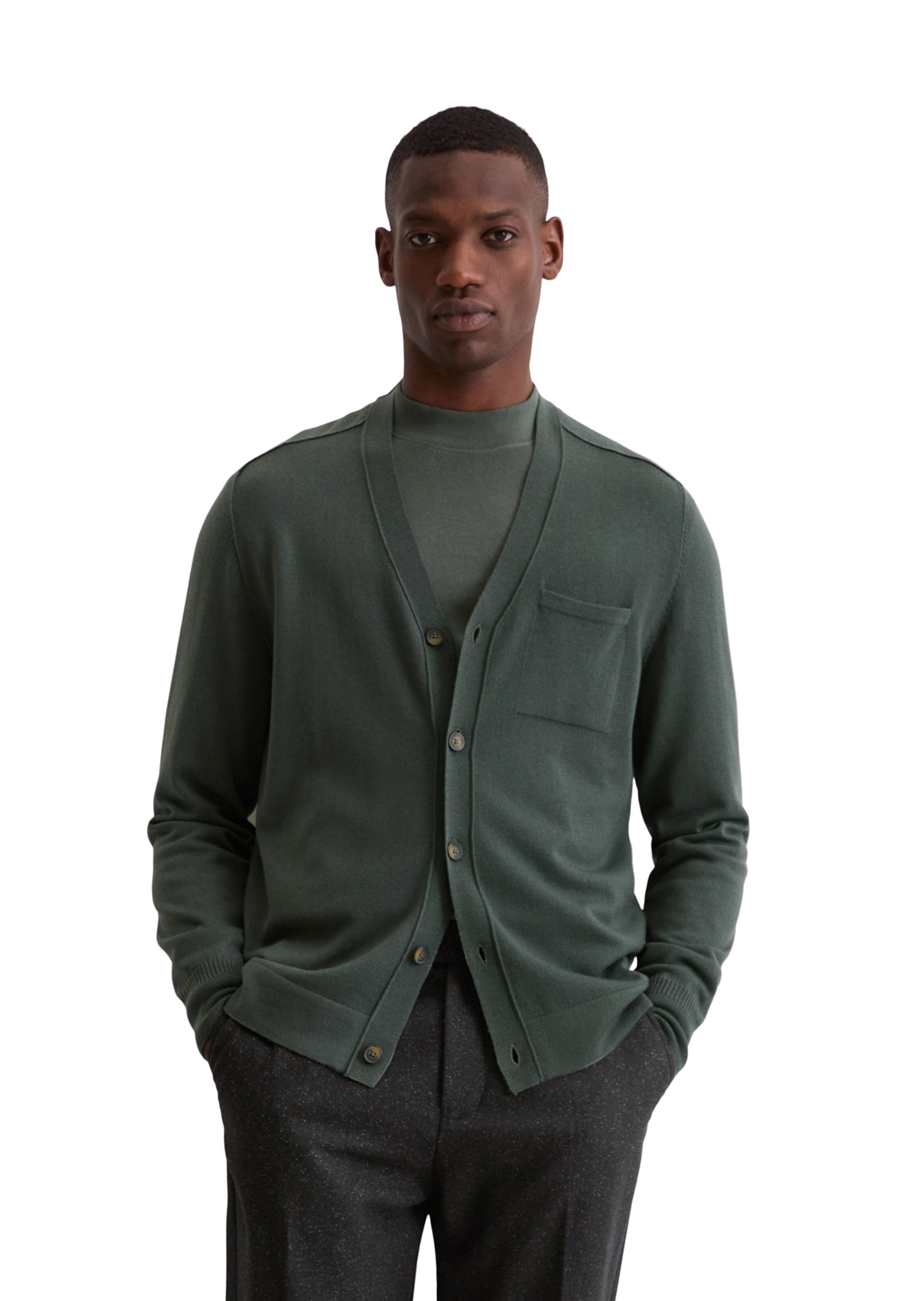 Marc O'Polo Strickjacke in Grün: Vorderseite