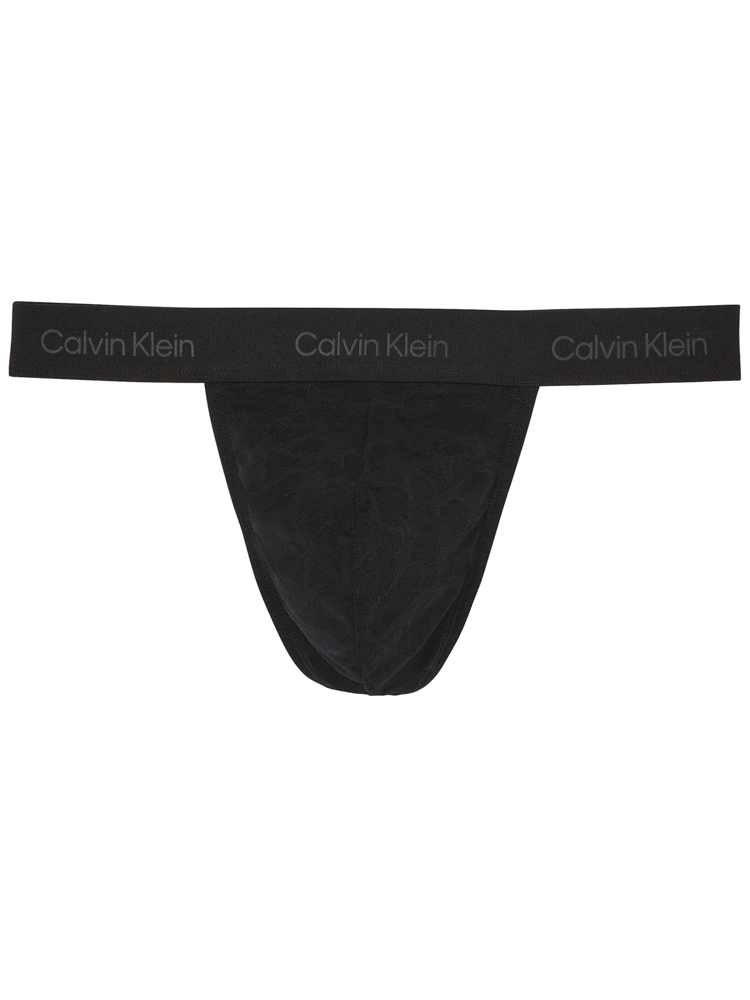 Slip Calvin Klein en noir : devant